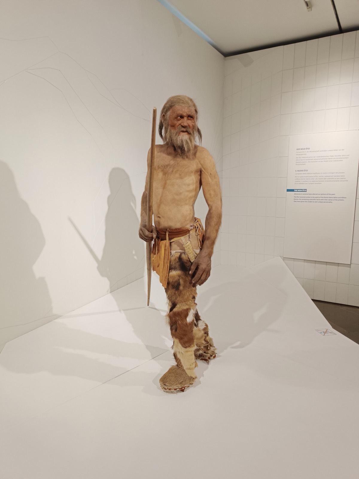 Reconstruction of Ötzi the Iceman, carrier of the oldest known tattoos